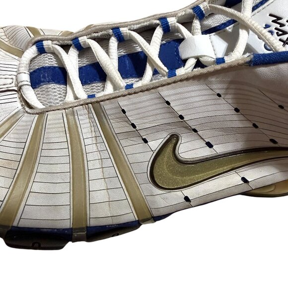 Rare Nike Air Max 180 Size 15 Sneakers White Blue Gold Athletic Shoes Sanitized - Picture 11 of 12